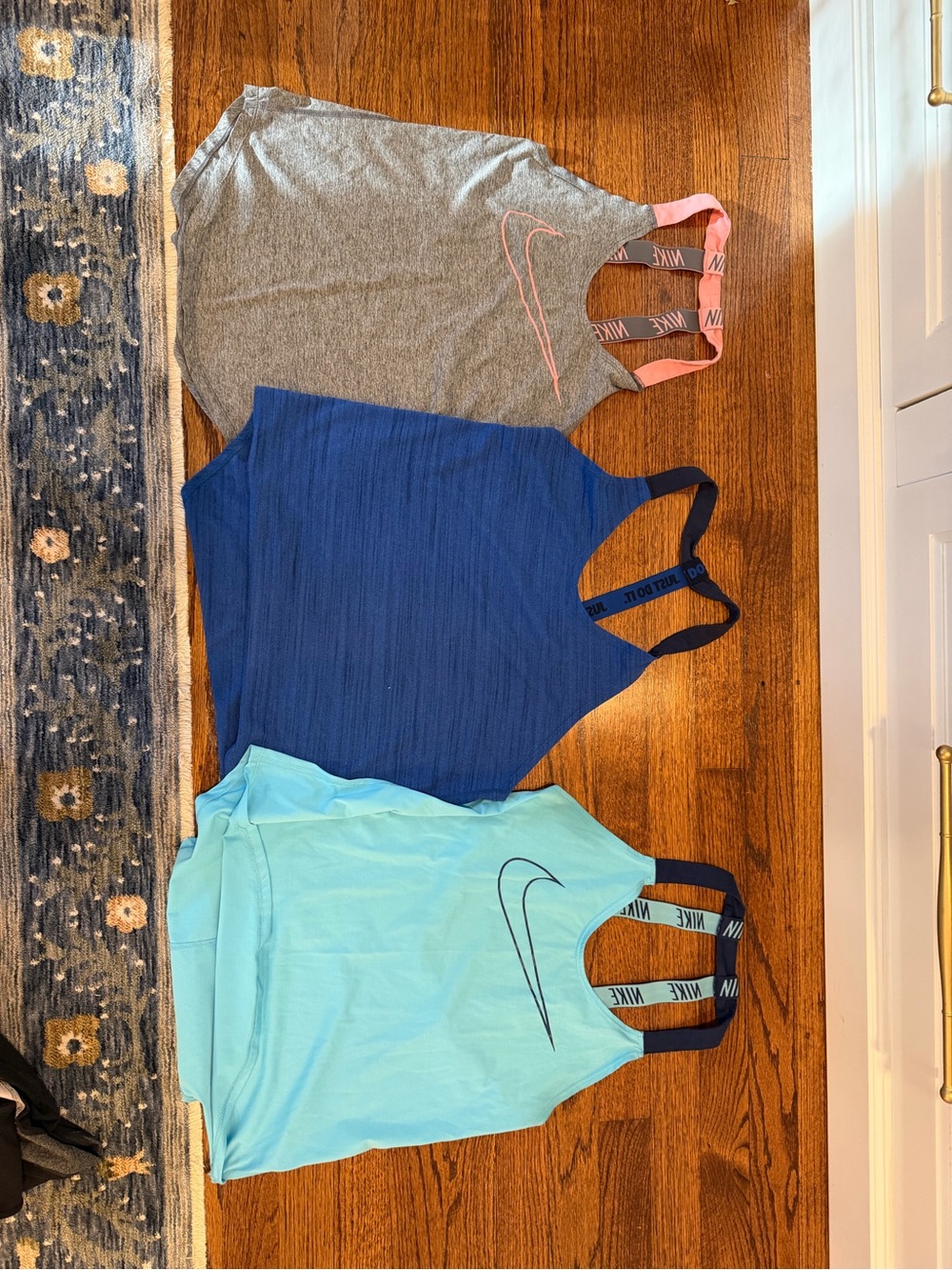 Nike Women’s Tank Tops - Gray, Navy, Light Blue (3-Pack)